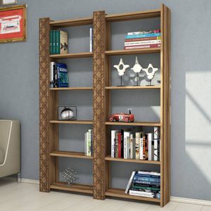 Woody Fashion Polica za knjige, City 2 - Walnut, Walnut