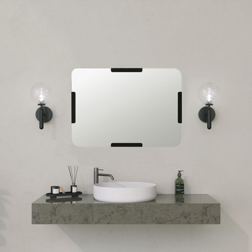 Code Mirror - Black Black Decorative Mirror slika 3