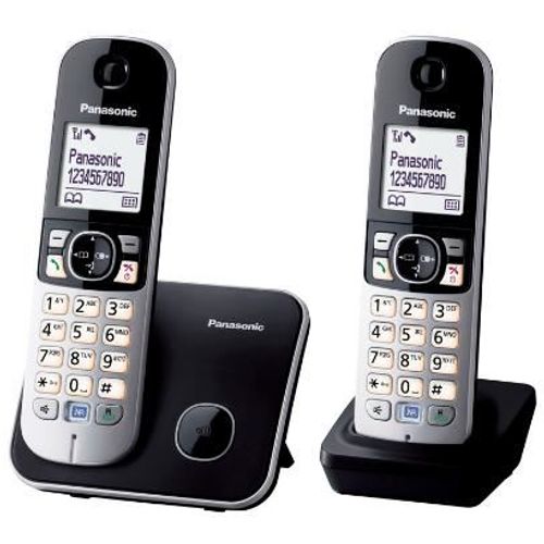 PANASONIC telefon bežični KX-TG6812FXB crni TWIN slika 1