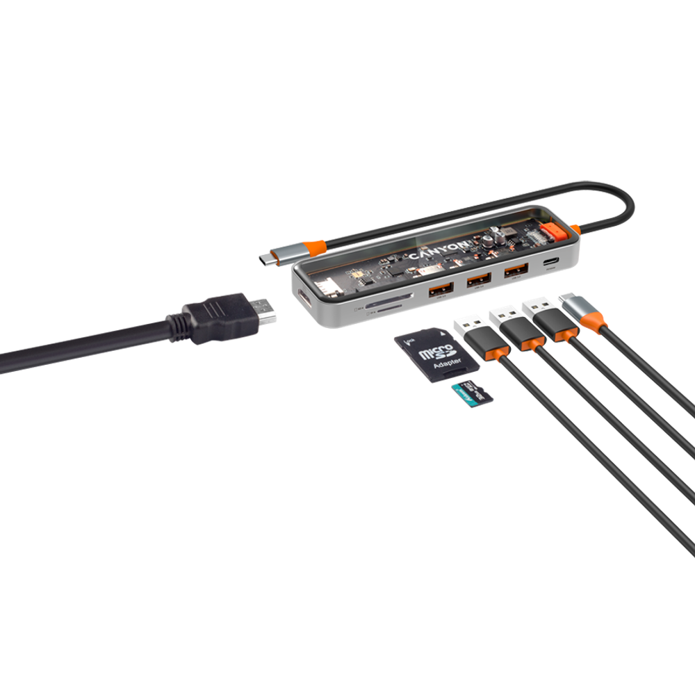 CANYON DS-13: 7-Port USB-C Hub slika 6