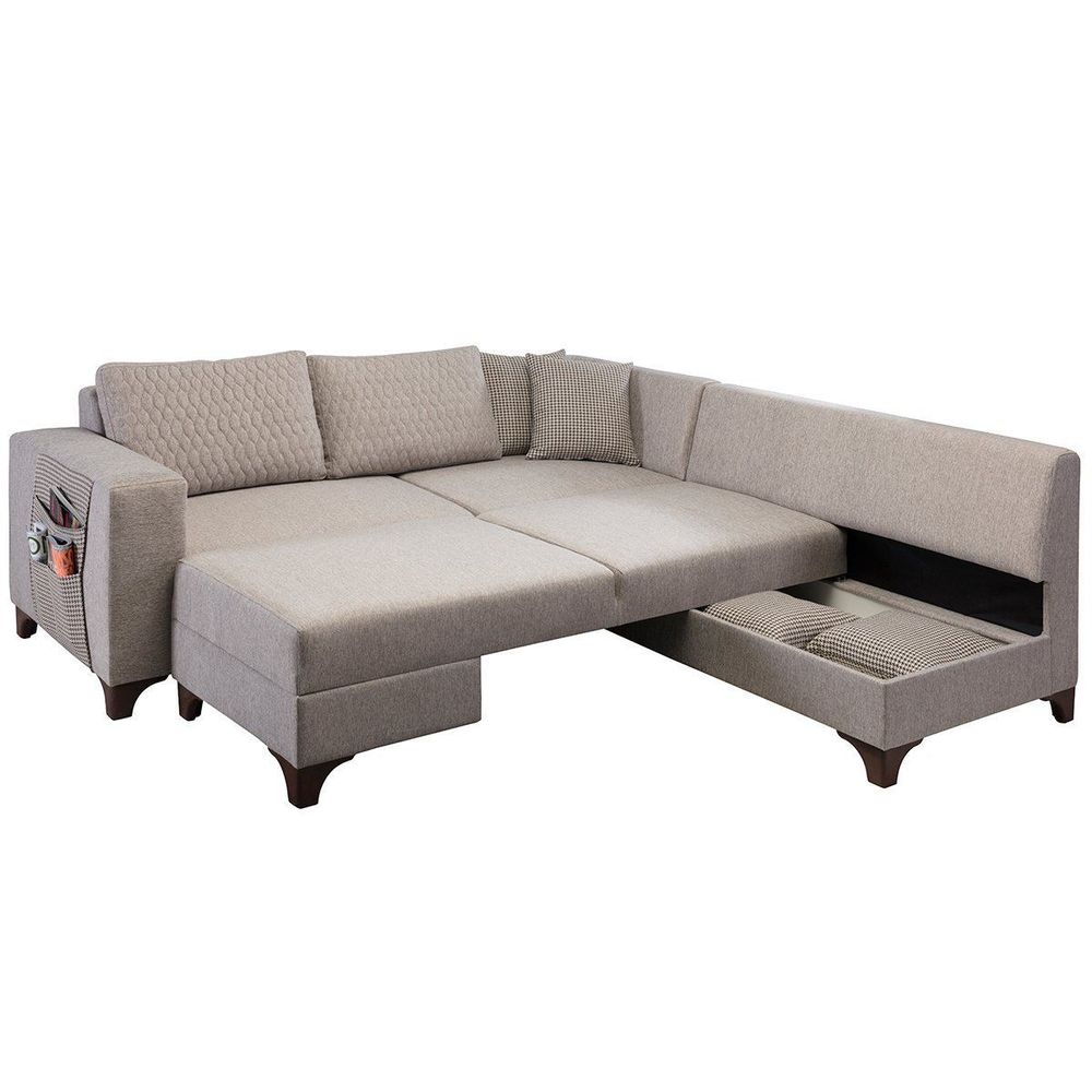 Ugaona Sofa Loft - svijetlosmeđa slika 2