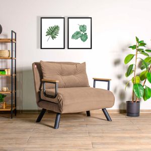 Sando Single - Svijetlosmeđi v2 Sofa na Razvlačenje za Jednu Osobu