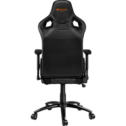 CANYON Nightfall GС-7 Gaming chair, PU leather, Cold molded foam, Metal Frame, Top gun mechanism, 90-160 dgree, 3D armrest, Class 4 gas lift, metal base ,60mm Nylon Castor, black and orange stitching slika 6