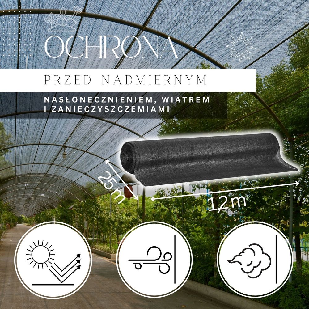 MREŽA ZA SJENU ZELENA 140 GSM 1,2 X 25 M 100 TRAKA slika 2