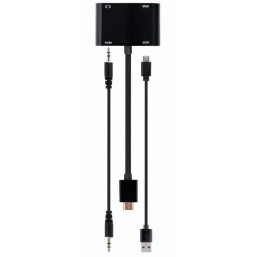 A-HDMIM-HDMIFVGAF-01 Gembird HDMI male to HDMI female + VGA female + audio adapter cable, black slika 3