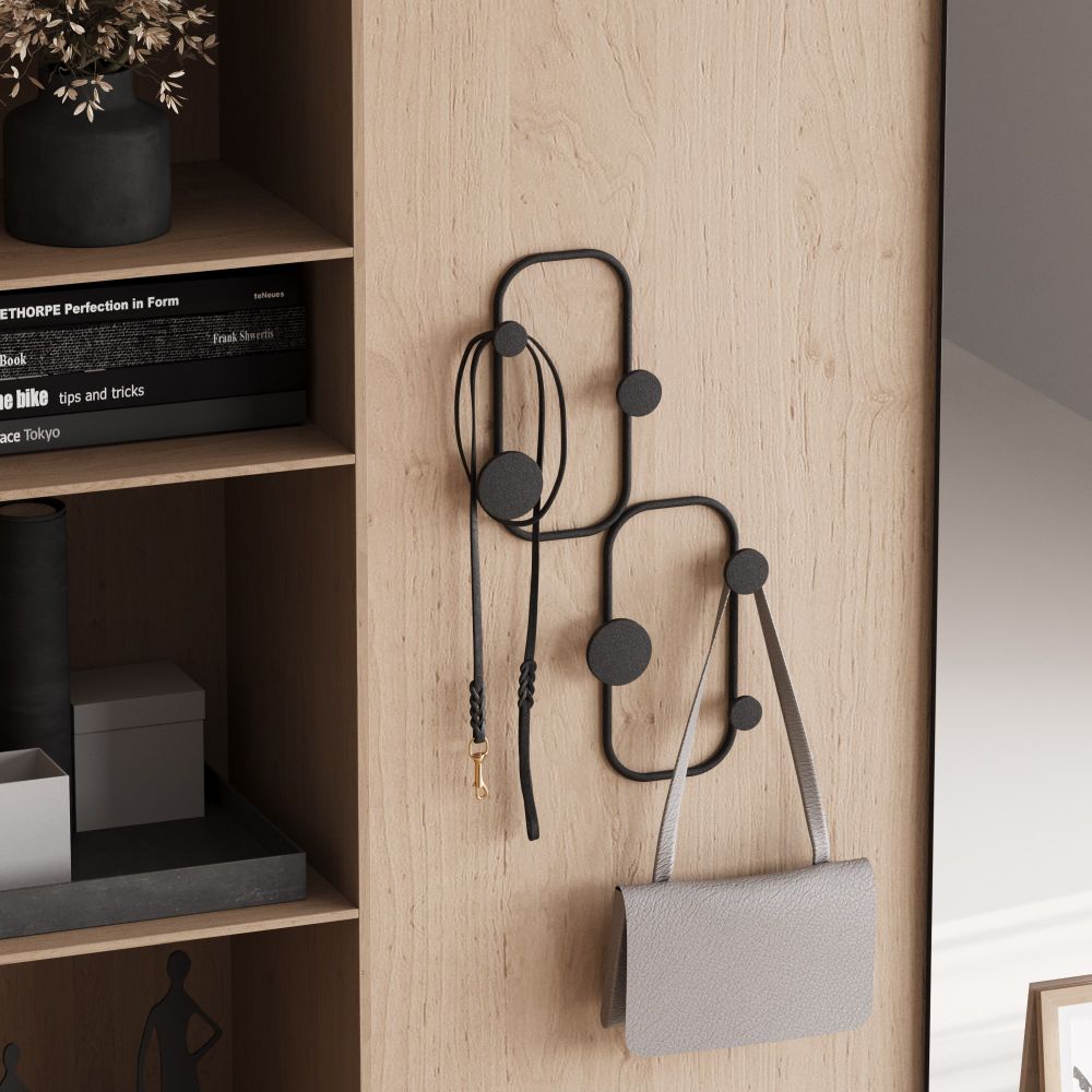 Metal wall hook Ladybug, colour: black slika 2