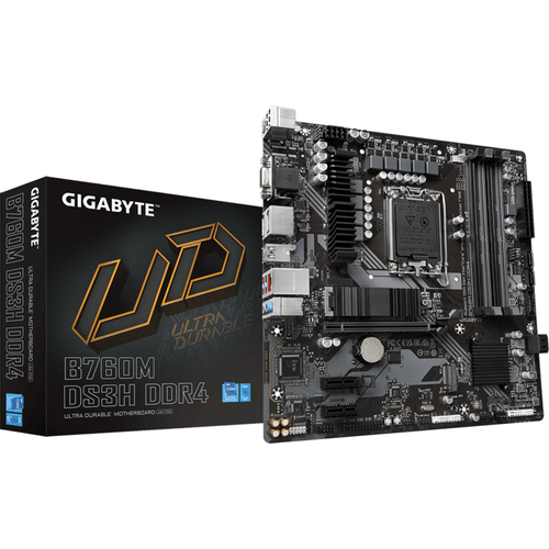 Gigabyte MB B760M DS3H DDR4LGA1700; 4xDDR4; 2xM.2, 4xSATA6xUSB; VGA, HDMI, 2xDP; slika 1