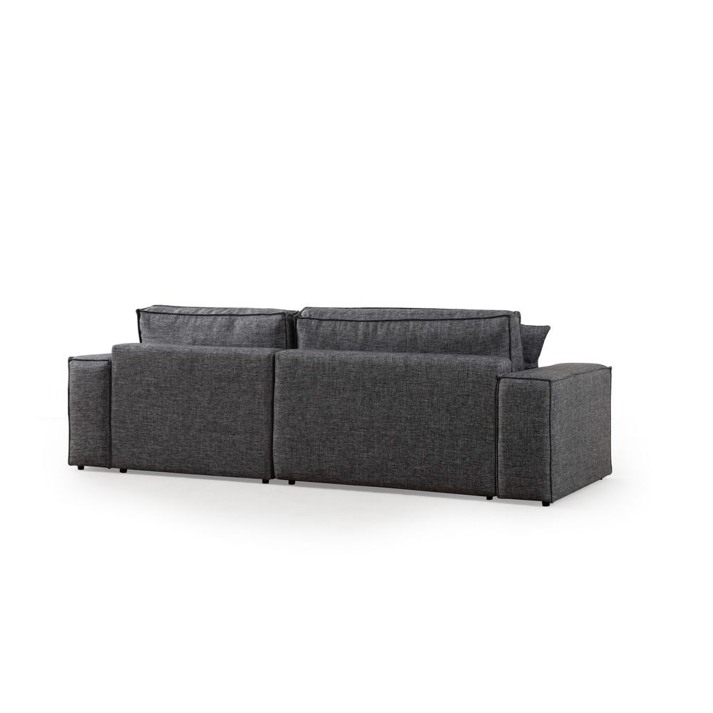 Pırlo Kutni Sofa na Razvlačenje - Tamno Siva slika 8