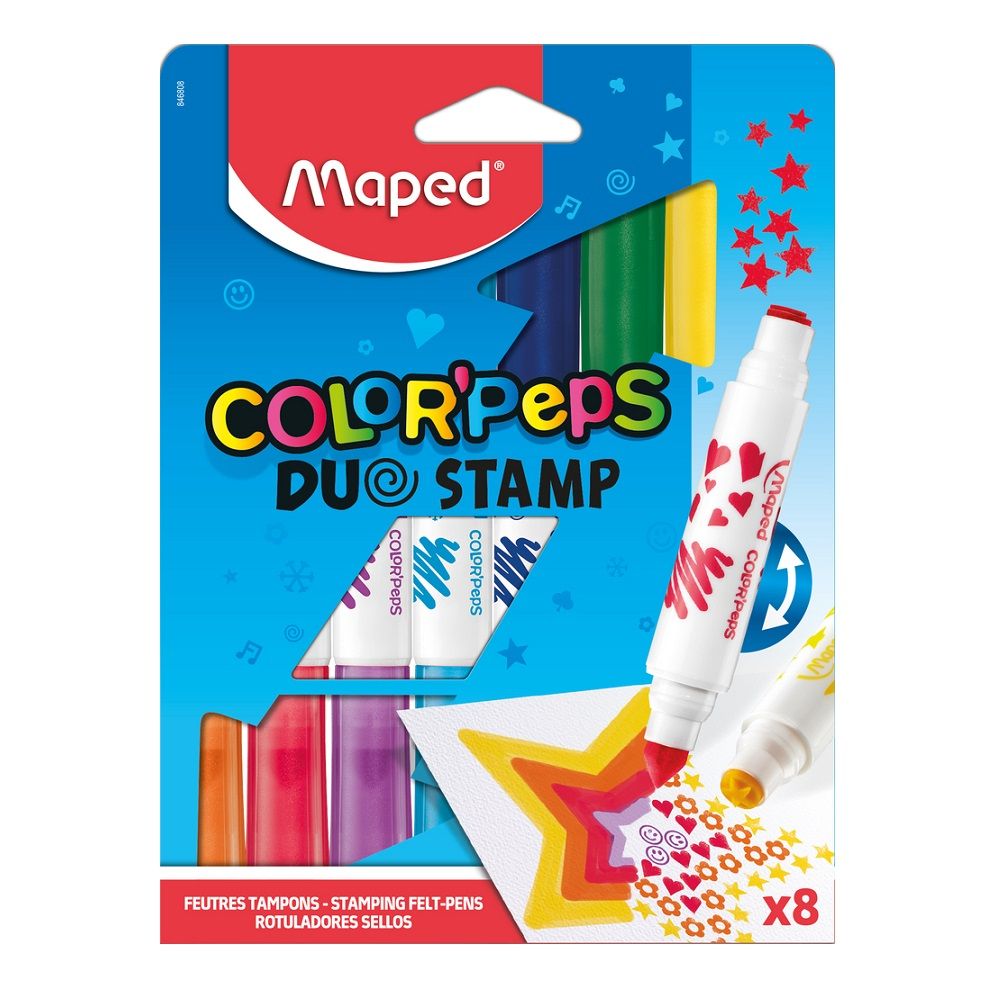 Maped Flomasteri 8/1 DUO STAMP  slika 1