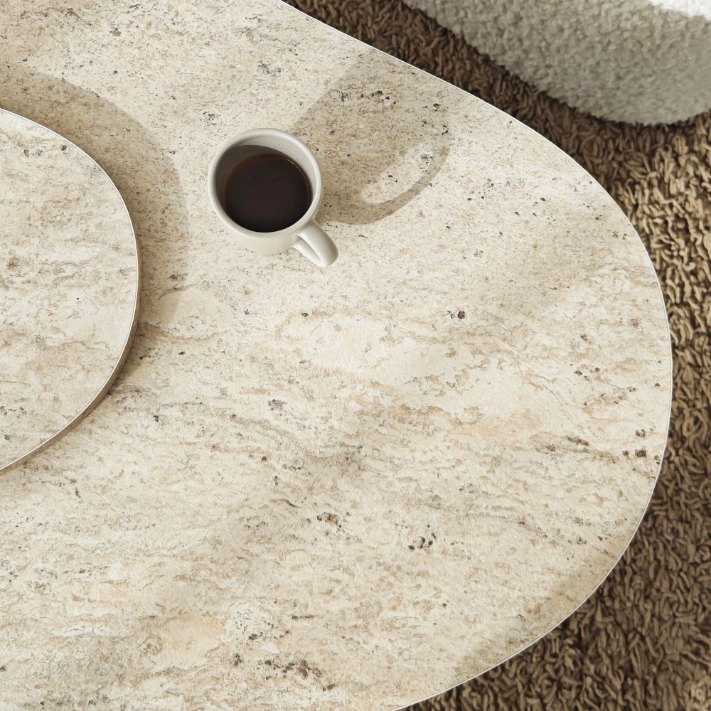 Kafa stol Melted - Travertin boje slika 7