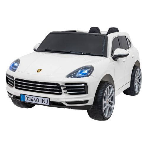 Licencirani auto na akumulator Porsche Cayenne S - bijeli/lakirani slika 3