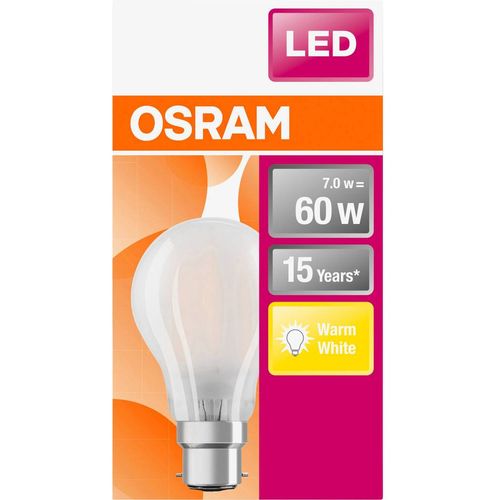 OSRAM 4058075114913 LED Energetska učinkovitost 2021 E (A - G) B22d oblik kruške 6.5 W toplo bijela (Ø x D) 60.0 mm x 104.0 mm  1 St. slika 1