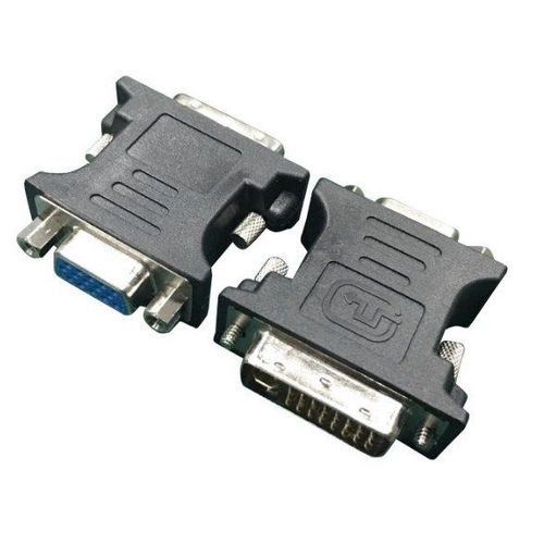 A-DVI-VGA-BK Gembird Adapter DVI-I 24+5-pin male to VGA 15-pin HD (3 rows) female, black DVI-I slika 1