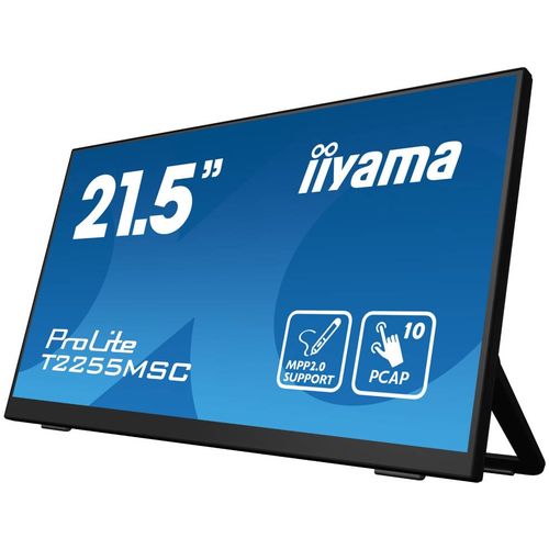 IIYAMA 21,5" Bonded PCAP 10P Touch, MPP2.0 (active stylus) supported, 1920x1080, IPS-panel, Flat Bezel Free Glass Front, HDMI, Displayport, 400cd/m², USB Hub 2x 3.0, Speakers, Bookstand slika 4