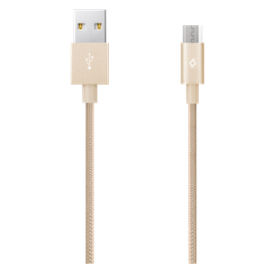 Ttec Kabel - Micro USB to USB (1,20m) - Gold - Alumi Cable