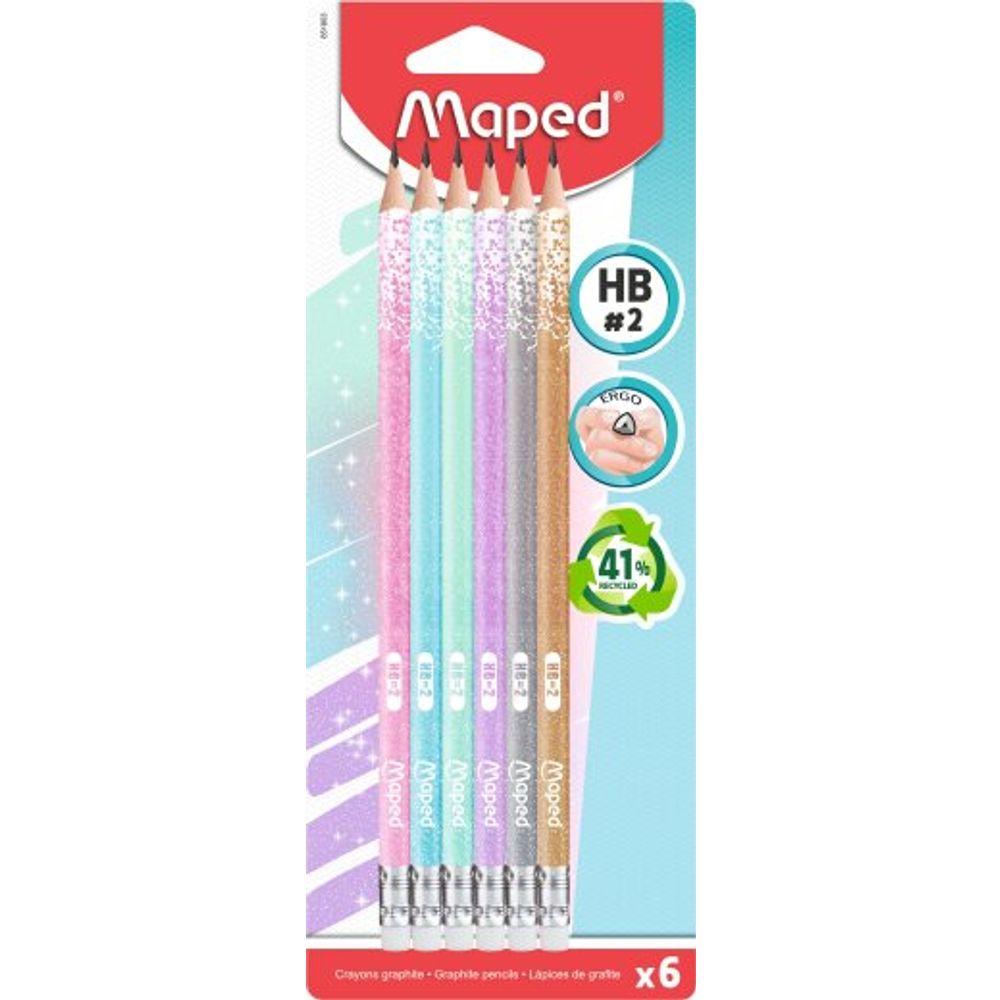 Maped Olovka grafitna 6/1 sa gumicom GLITTER slika 1