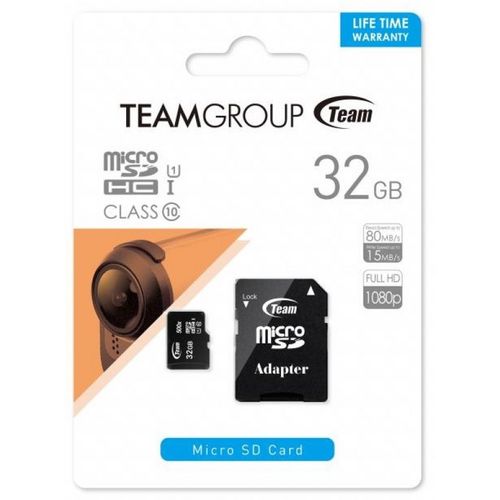 TeamGroup MICRO SDHC 32GB 100/20MB/s UHS-I U1 C10 +SD Adapter TUSDH32GCL10U03 slika 2