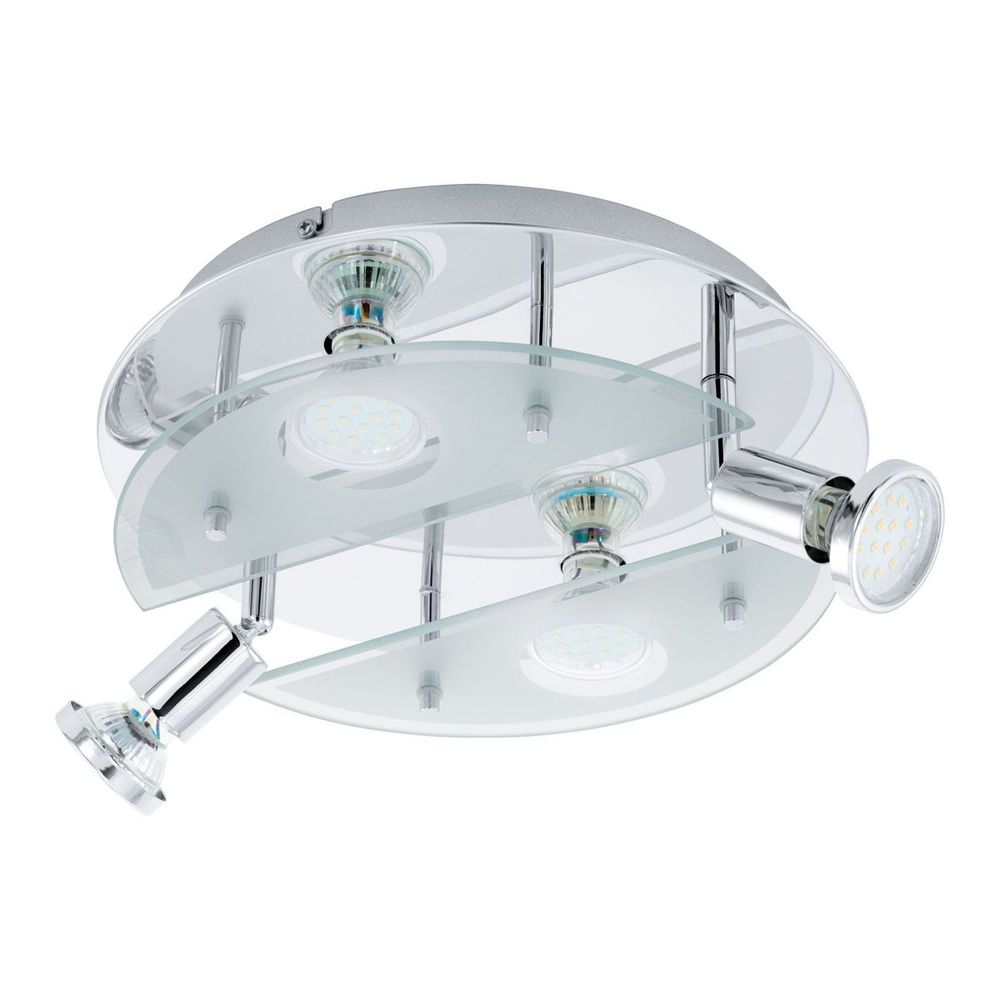 Eglo Cabo 1 Reflektor sa 4 LED Žarulje GU10 - Krom/Bijela slika 1