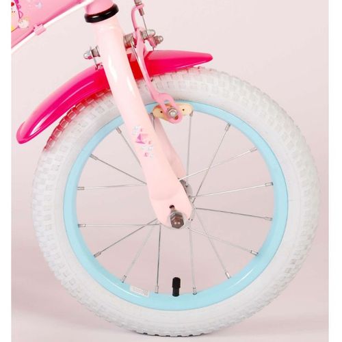 Dječji bicikl Disney Princess 14" s dvije ručne kočnice rozo srce slika 5