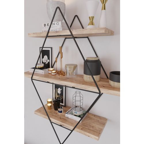 Prizma Raf, Büyük Boy Salon Tipi 2 Gold
Black Wall Shelf slika 3