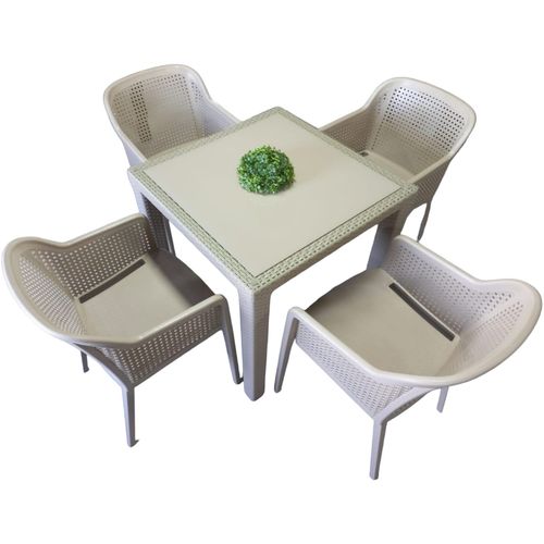 Tilia Baštenski Set Octa Coffee, sto i 4 stolice, 80X80 slika 4