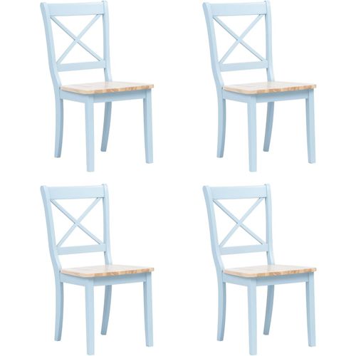 Blagovaonske stolice od drva kaučukovca 4 kom sive slika 1