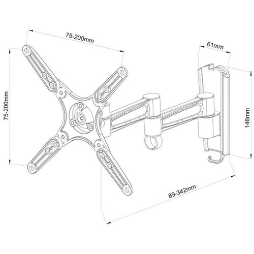 Stell zidni nosač za tv SHO 1162 - 13" do 40" slika 2