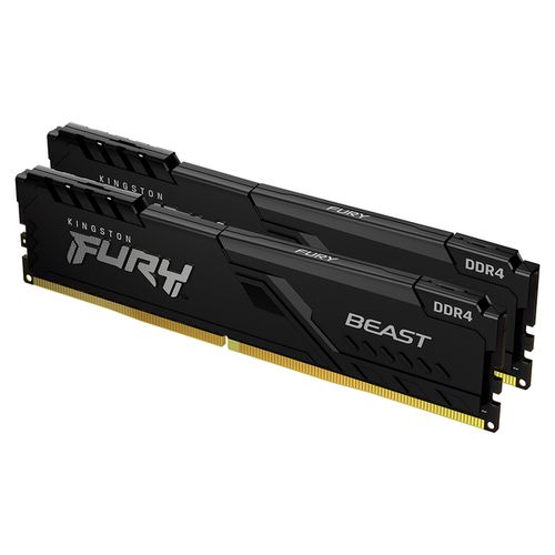 Kingston KF432C16BBK2/16 DDR4 16GB (2x8GB) 3200MHz [FURY BEAST], Non-ECC UDIMM, CL16 1.35V, 288-Pin 1Rx8, Memory Kit, w/Heatsink slika 1