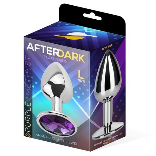 Afterdark Aluminium Amethyst Butt Plug S/M/L slika 11