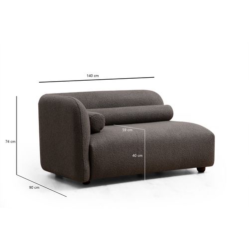 Victoria Grey Bouclette Grey 3-Seat Sofa slika 10