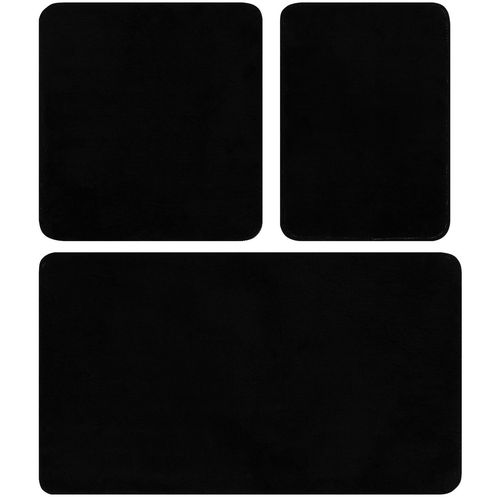 Havai - Black Black Acrylic Bathmat Set (3 Pieces) slika 5