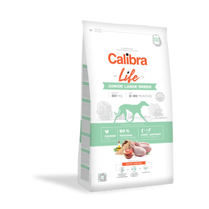 Calibra Dog Life Junior Large Breed Chicken, potpuna i uravnotežena superpremium hipoalergena dehidrirana hrana za štence i mlade pse (3–30 mjeseci) velikih pasmina (preko 30 kg), 12 kg