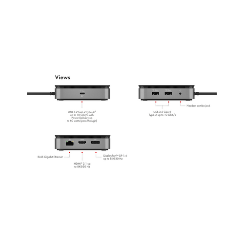 Icybox IB-DK408-C41 USB4 docking station with dual video output 7in1, 60W PowerDelivery power supply slika 8