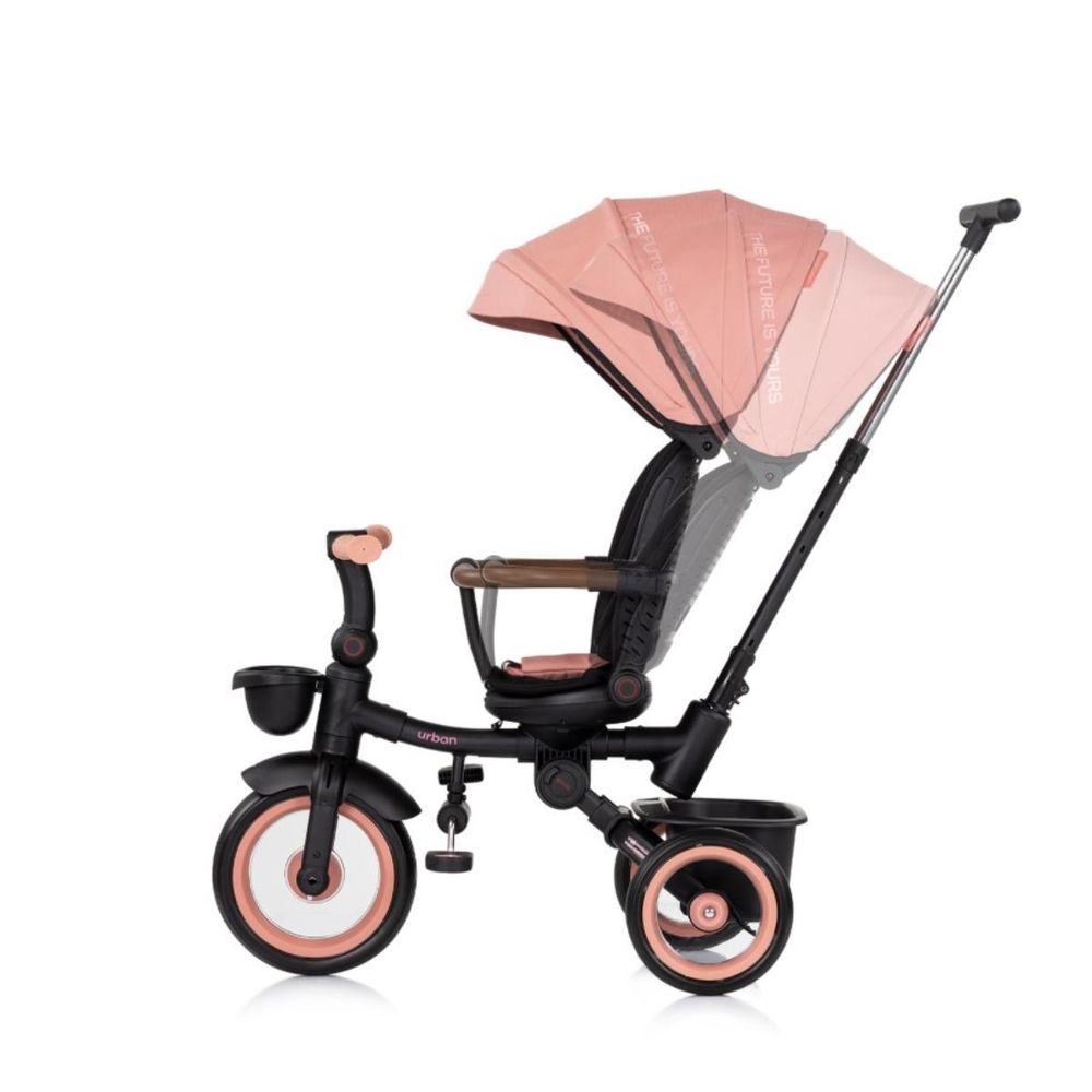Chipolino Sklopivi tricikl sa rotirajućim sjedištem Urban Trkub02505pm, Pink Marshmallow slika 3