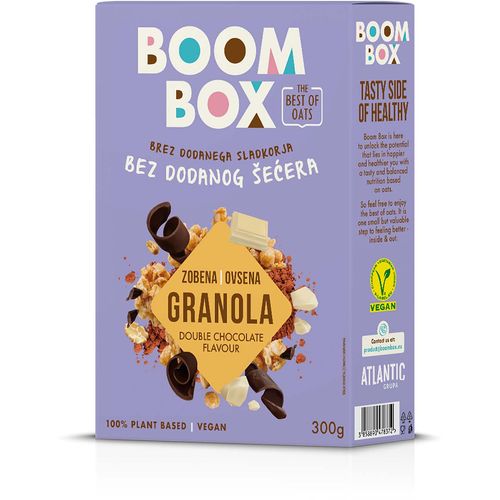 Boom Box Zobena granola double choco 300g  slika 1