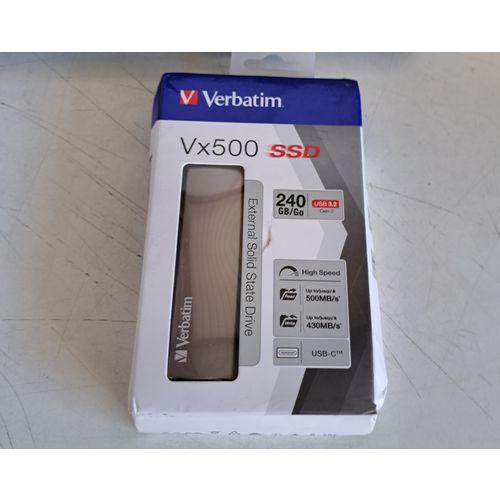 SSD VERBATIM Vx500 240GB/eksterni/USB 3.1/siva - Oštećena ambalaža slika 2
