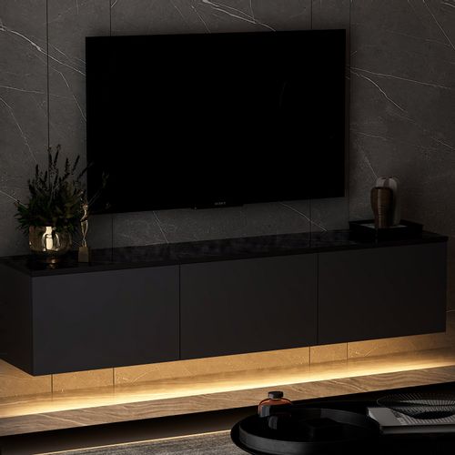 Hanah Home Neon Illuminated - Antracit Antracit TV komoda slika 3