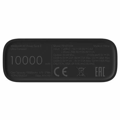 Xiaomi Power Bank 3 Ultra Compact 10000mAh crna slika 4