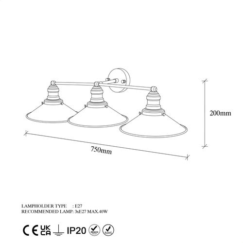 Opviq Zidna lampa, 942FLG2164 slika 6