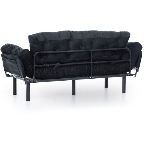 Atelier Del Sofa Trosjed na razvlačenje, Crno, Nitta Triple - Black slika 12