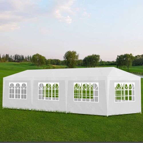 Šator za zabave 3 x 9 m bijeli slika 14