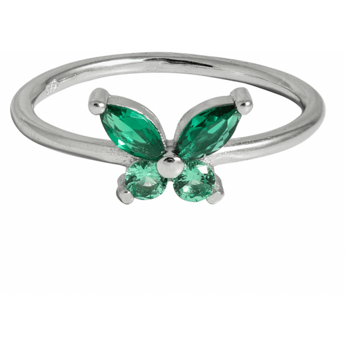 J&B Jewellery 925 Srebrni Prsten 0000095-Green slika 1