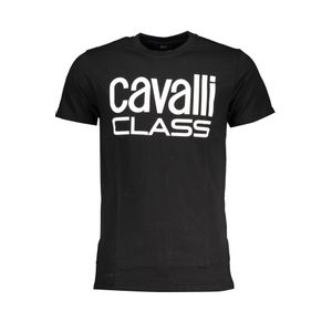 CAVALLI CLASS MEN'S SHORT SLEEVE T-SHIRT BLACK