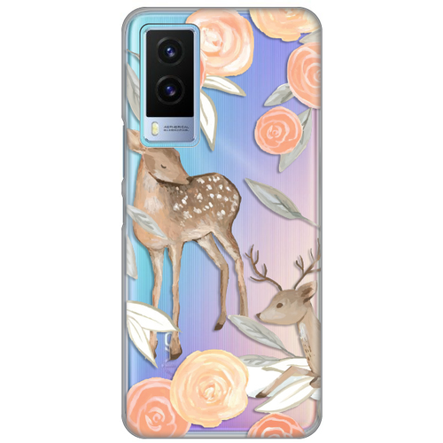 Torbica Silikonska Print Skin za Vivo Y71T Flower Deer slika 1