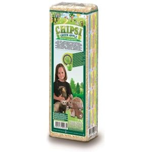 Chipsi Green Apple, stelja za glodavce - drvene strugotine - zelena jabuka, 15 l /1 kg