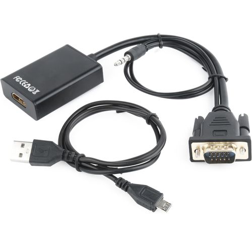 GEMBIRD VGA na HDMI + audio kabl,single port slika 1