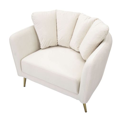 Mauro Ferretti Naslonjač ARMCHAIR KIEV CREAM cm 88X77X74 slika 4