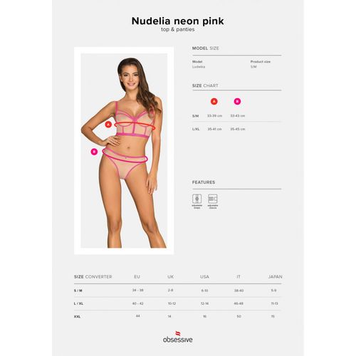 Top i gaćice Nudelia Neon Pink - L/XL slika 5