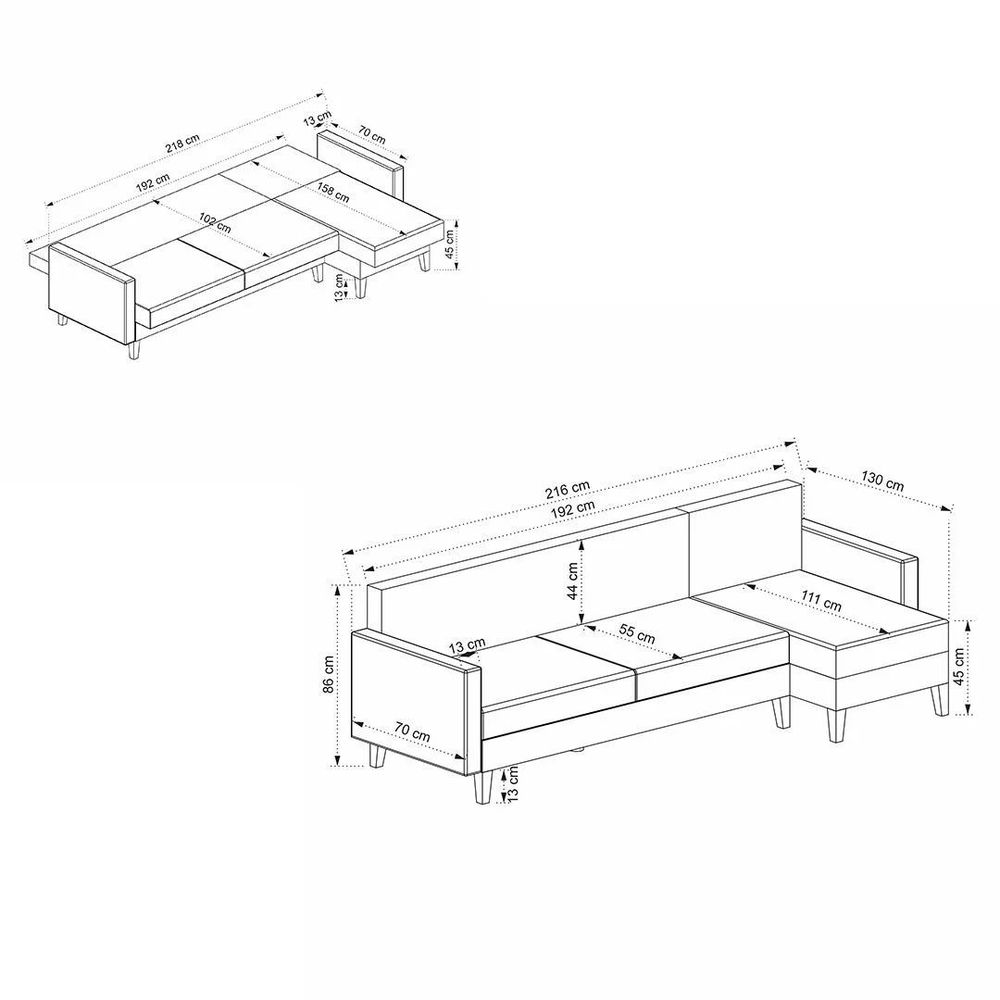 Alkon - Svijetlo Siva Ugaona Sofa na Razvlačenje slika 8