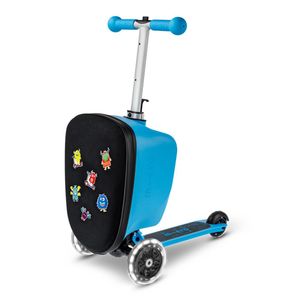 Micro Romobil sa koferom Luggage Junior Patch & Play, Plavi